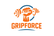 haz un logo para una marca de fitness llamada gripforce con los colores naranja y azul